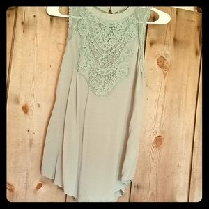 Maurices powder blue lace tank
